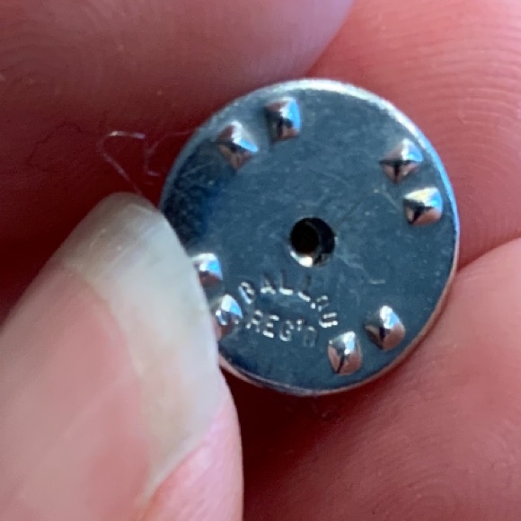 Vintage BALLOU REG’D Pins brooch rhinestone silver - Picture 5 of 5